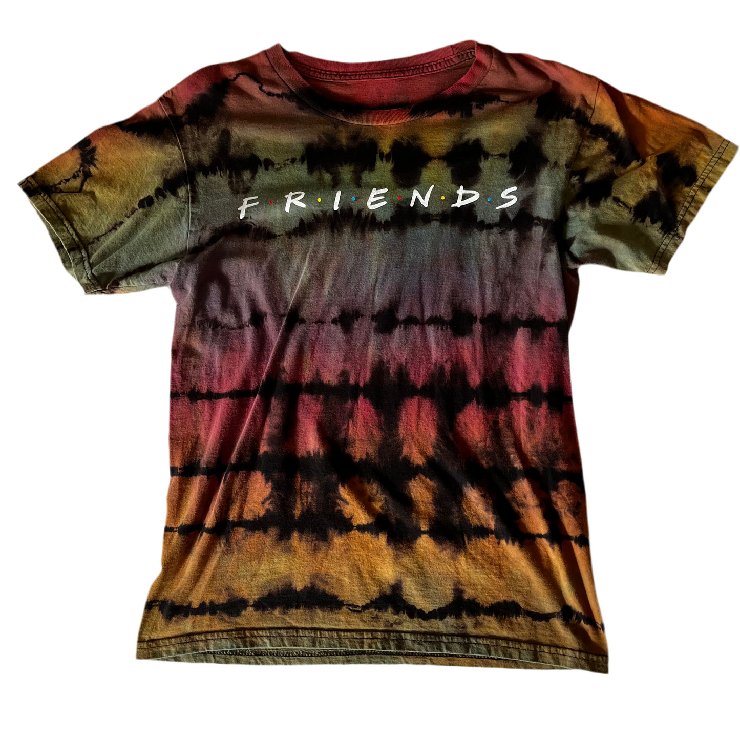 Friends TV Show Upcycled Tie Dye T Shirt SIZE M